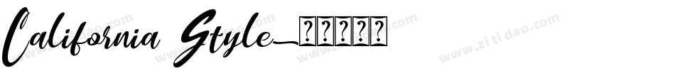 California Style字体转换